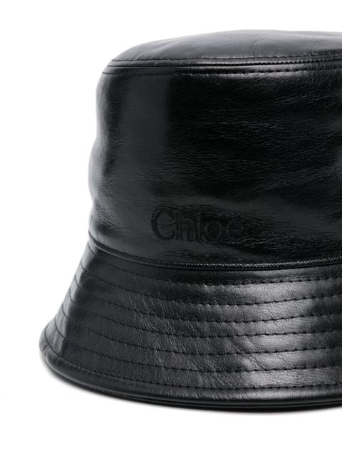 Chloé logo-embroidered bucket hat - Black