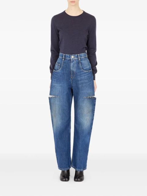 Maison Margiela cut-out jeans - Blue - zdjęcie produktu nr 2