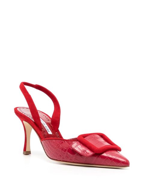 Manolo Blahnik 70mm Mayslibi slingback pumps - Red - zdjęcie produktu nr 2