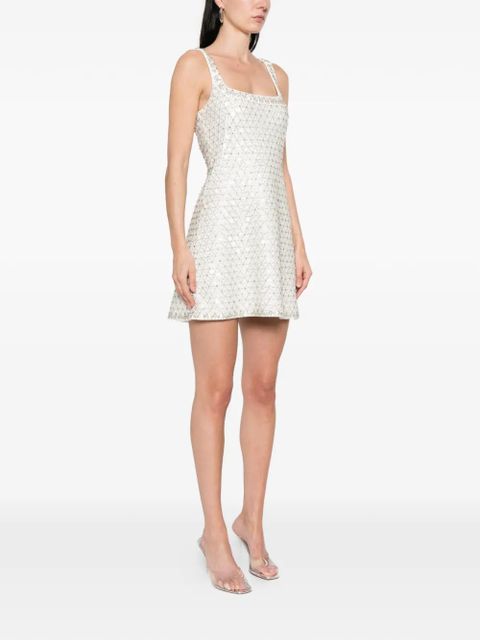Simkhai embellished sleeveless mini dress - White