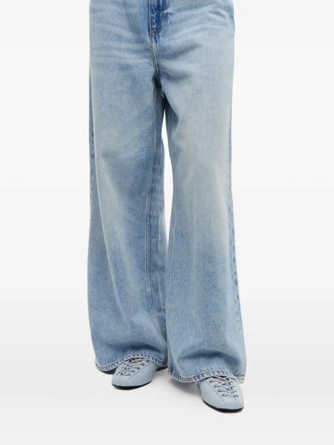 GANNI lace-up ballet flats - Blue