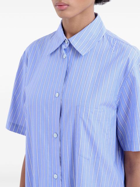 Marni striped shirt mini dress - Blue