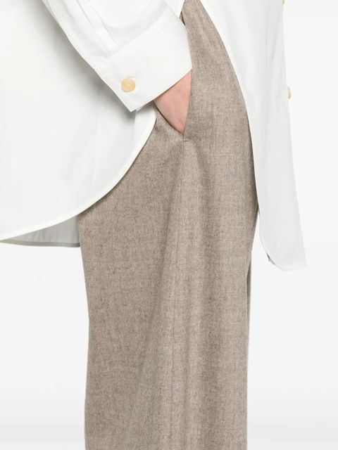 KHAITE Clover elasticated trousers - Neutrals