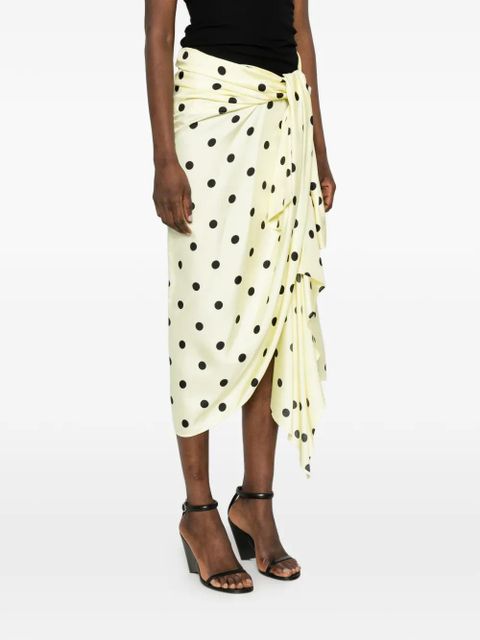 Sportmax Spxgentile polka-dot midi skirt - Yellow