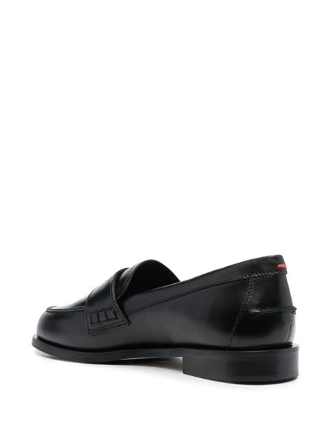 Aeyde Oscar penny-slot leather loafers - Black
