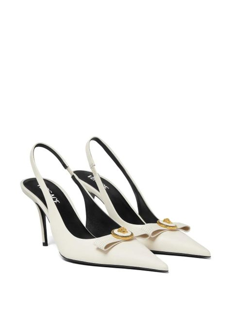 Versace 85mm leather pumps - White - zdjęcie produktu nr 2