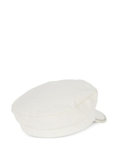 Moncler logo-patch whipstitch-trim baker hat - Neutrals - zdjęcie produktu nr 2