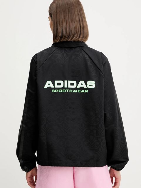 adidas kurtka House of Tiro kolor czarny przejściowa oversize JL7647