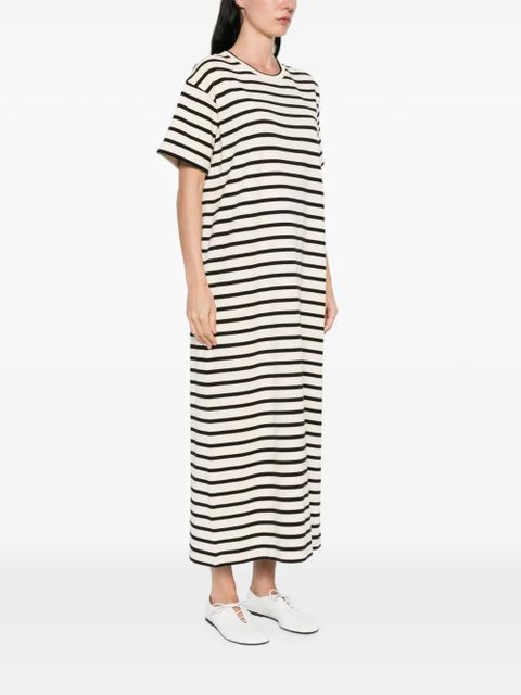 Jil Sander striped short sleeve dress - Neutrals