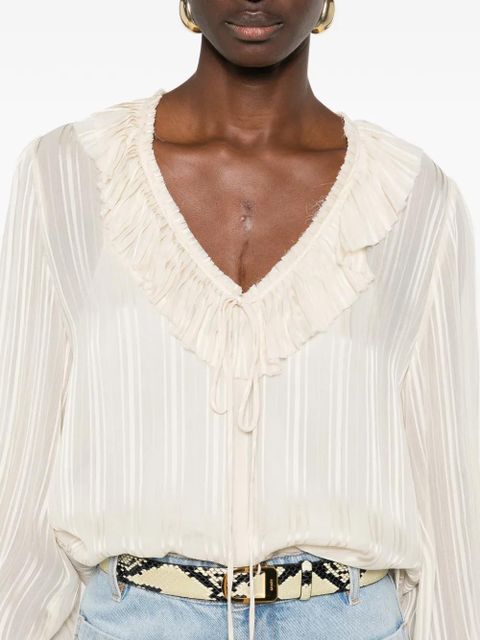 PINKO Biddy ruffled blouse - Neutrals