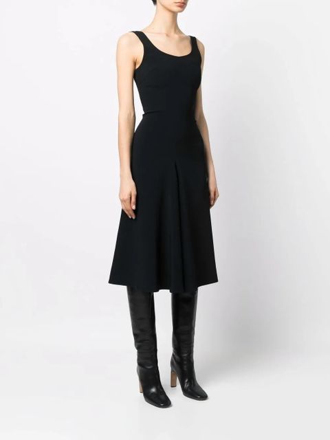 AMI Paris sleeveless flared midi dress - Black
