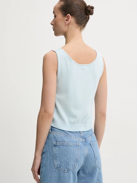 Guess Jeans top z domieszką jedwabiu