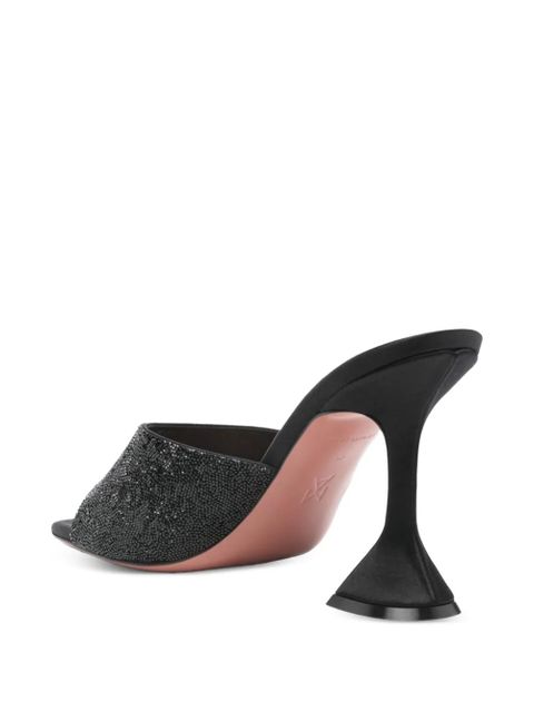 Amina Muaddi 95mm Lupita crystal-embellished sandals - Black - zdjęcie produktu nr 2
