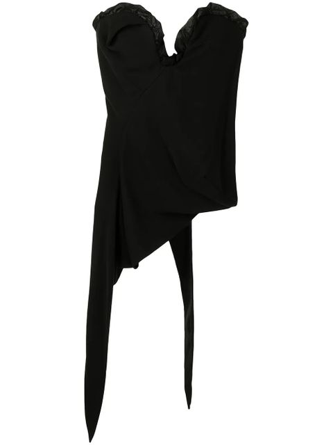 AMBUSH ruffle-detail croset top - Black - zdjęcie produktu nr 1