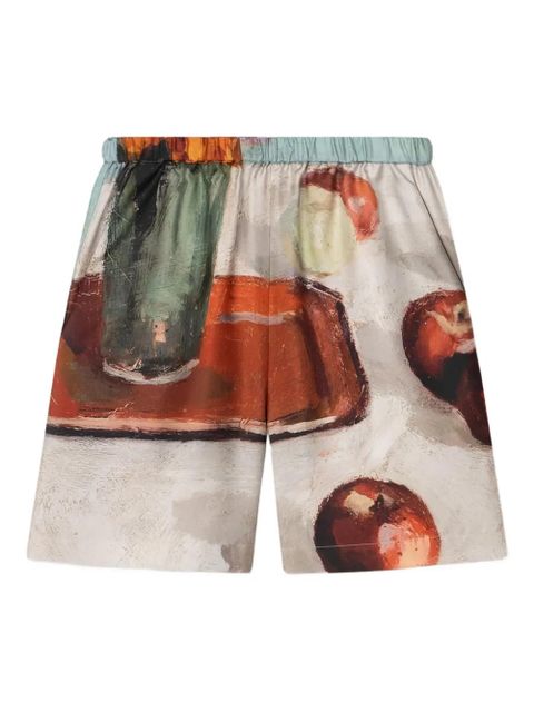 Nanushka Anne elastic-waist printed shorts - Neutrals - zdjęcie produktu nr 1