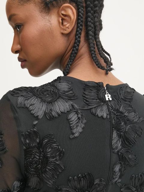 Rotate sukienka 0 kolor czarny mini dopasowana 113226100