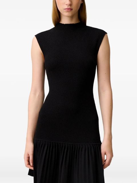 Claudie Pierlot pleated knit dress - Black