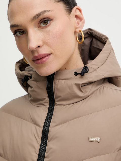 Levi's kurtka kolor beżowy zimowa 003FW