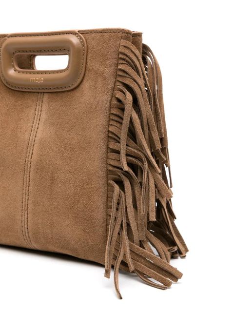 Maje small M fringed suede bag - Brown - zdjęcie produktu nr 2