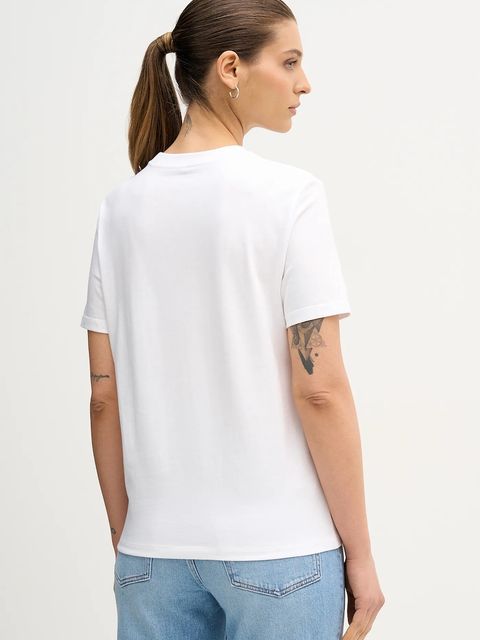Calvin Klein Jeans t-shirt bawełniany damski kolor biały LV044E215G