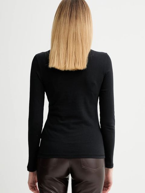 Marc O'Polo longsleeve bawełniany kolor czarny 5000007488 - zdjęcie produktu nr 2