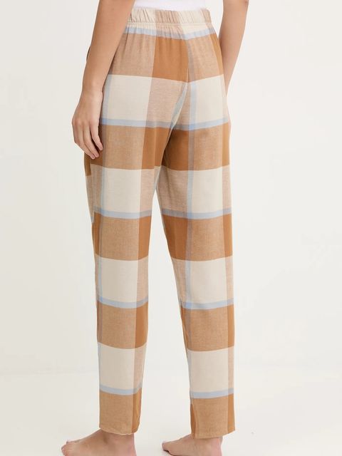 United Colors of Benetton spodnie piżamowe bawełniane damska kolor brązowy bawełniana 40EP3F00I