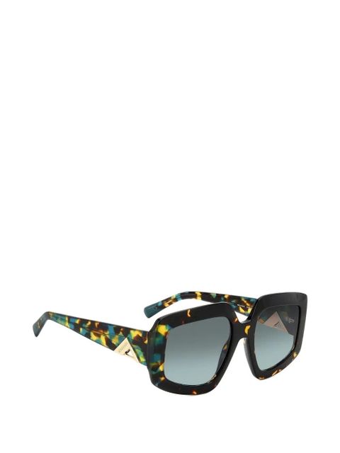 MISSONI EYEWEAR geometric-frame sunglasses - Brown