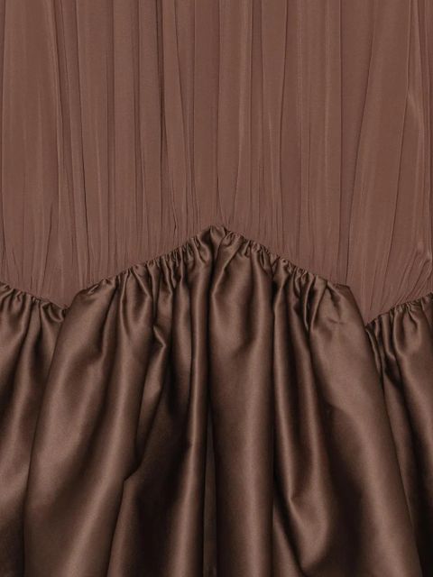 ROTATE BIRGER CHRISTENSEN gathered mini dress - Brown