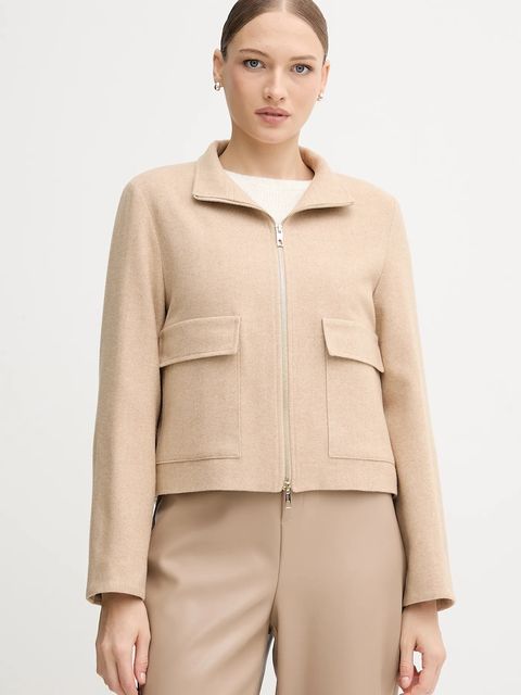 Marc Aurel kurtka z wełną kolor beżowy przejściowa 3939-1020-24806 - zdjęcie produktu nr 1