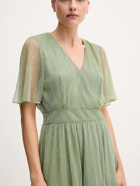 OUI sukienka kolor zielony maxi prosta 93061