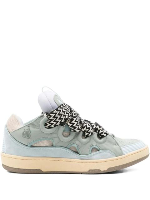 Lanvin lace-up leather sneakers - Blue - zdjęcie produktu nr 1