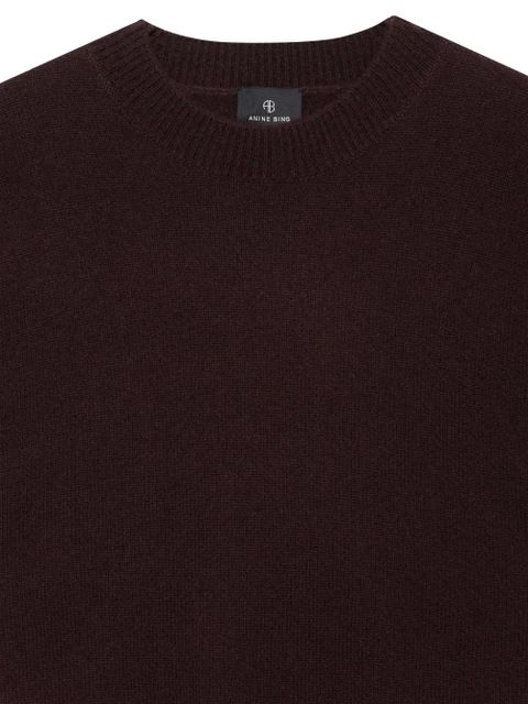 ANINE BING crew-neck sweater - BWN34 DARK BROWN