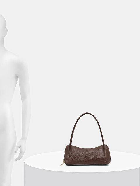 Answear.LAB torebka skórzana kolor brązowy