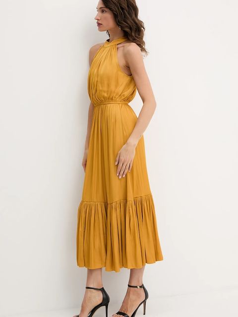 Morgan sukienka kolor żółty maxi rozkloszowana RAMAGE - zdjęcie produktu nr 2