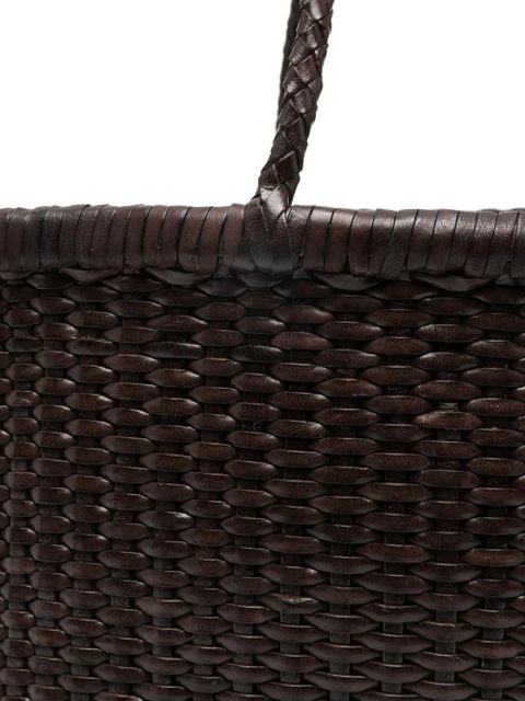 DRAGON DIFFUSION small braided-handle tote bag - Brown