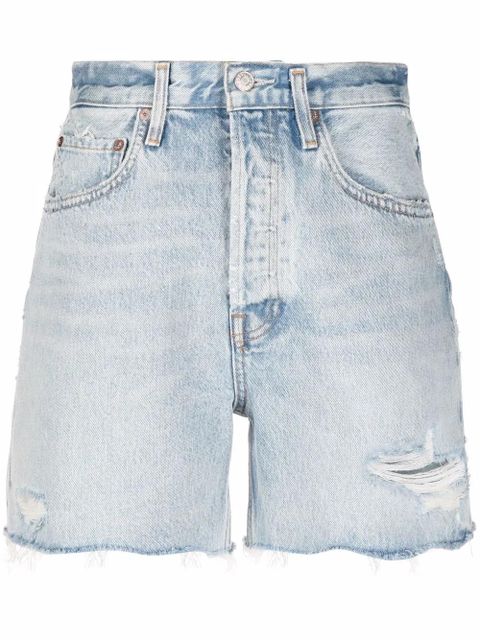 AGOLDE distressed denim shorts - Blue - zdjęcie produktu nr 1