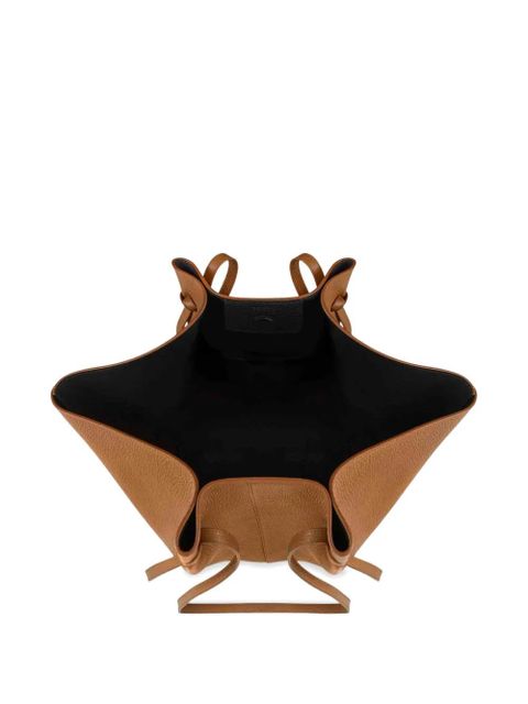 Yuzefi large Mochi pebbled leather shoulder bag - Brown