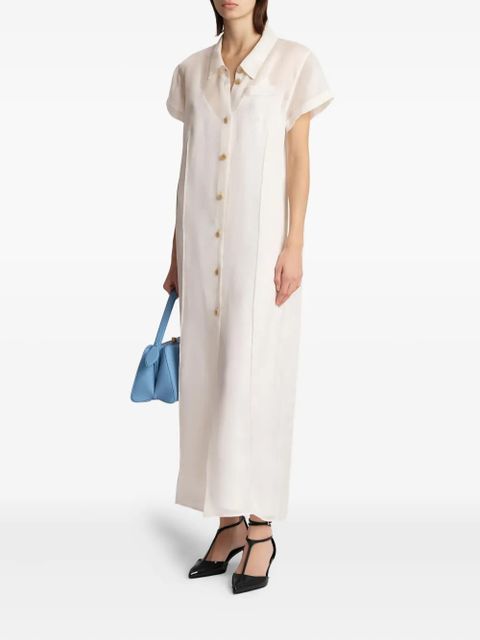 KHAITE Effy buttoned pocket dress - Neutrals