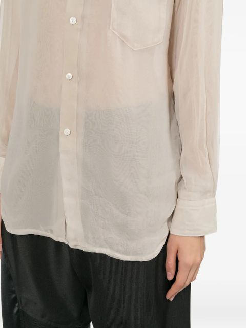 Comme Des Garçons pocket collared shirt - Neutrals