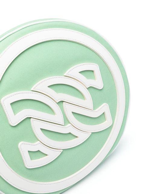 Casadei stripe-pattern leather tote bag - Green