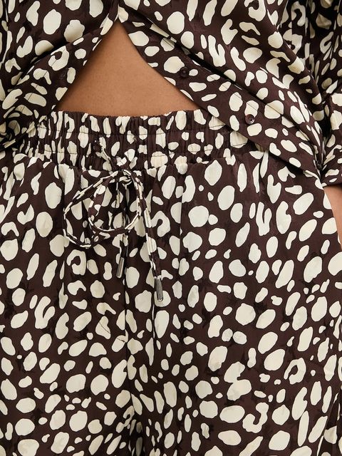 Answear.LAB spodnie damskie kolor brązowy szerokie high waist