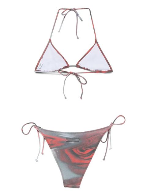 Jean Paul Gaultier Blurry Roses triangle bikini - Red - zdjęcie produktu nr 2