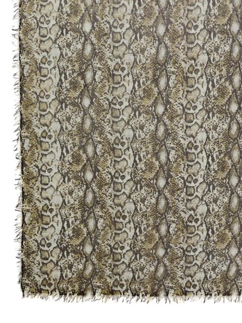 ISABEL MARANT snake-print fringed scarf - Neutrals - zdjęcie produktu nr 2