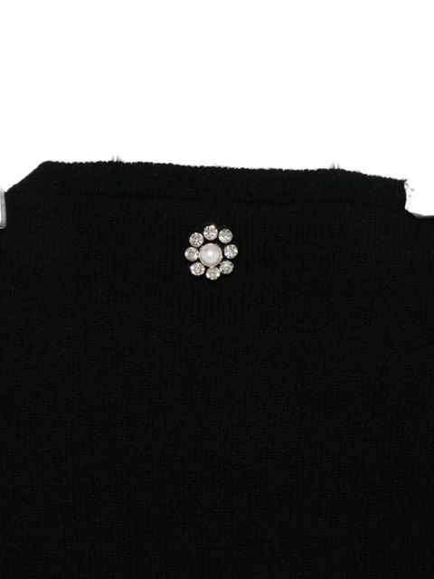 Simone Rocha embellished neckerchief - Black