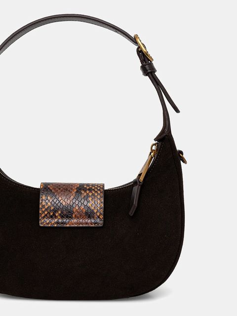 Kurt Geiger London torebka zamszowa CHELSEA kolor brązowy 3601139219