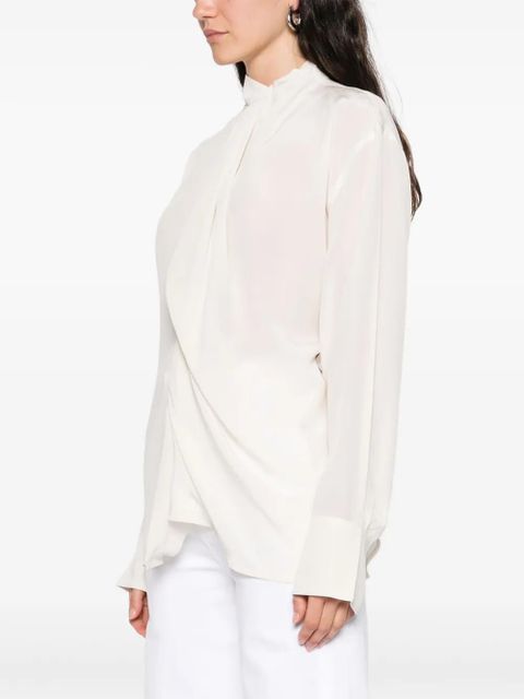 Victoria Beckham silk blouse - Neutrals - zdjęcie produktu nr 2