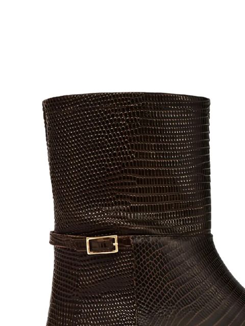 ATP Atelier Barzio lizard-skin effect buckled boots - Brown - zdjęcie produktu nr 2