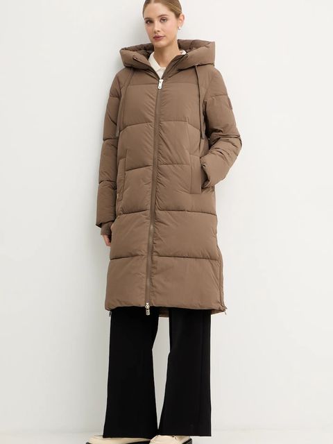 Mos Mosh kurtka Ollie kolor brązowy zimowa oversize 170810
