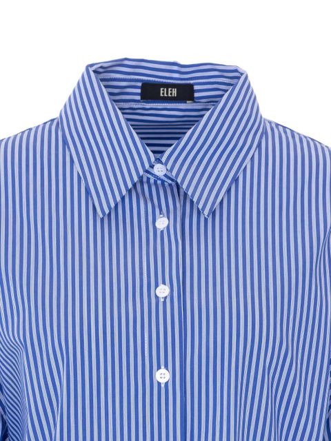 Eleh striped polo-collar shirt - Blue