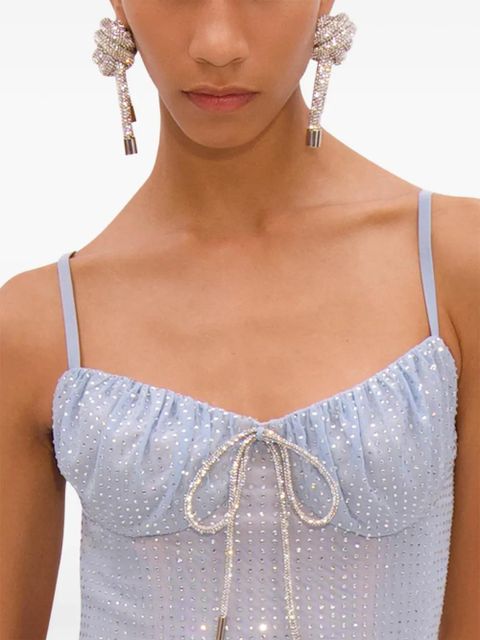 AREA crystal knot earrings - Silver